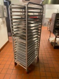Win-Holt Aluminum Sheet Pan Rack w/ 20 Full Size Sheet Pans, Mobile
