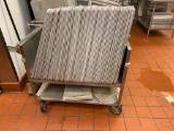 50 Full Size 18in x 26in Aluminum Sheet Pans w/ Stainless Steel Mobile Cart