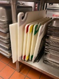 Lot of 5 Cutting Boards (15in x 20in) on Rack