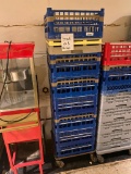 8 Dishwasher / Dish Caddy Racks w/ Mobile Dolly