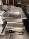 Lot of 10 Full Size Stainless Steel Steam Pans