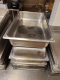 Lot of 10 Full Size Stainless Steel Steam Pans
