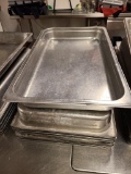 Lot of 10 Full Size Stainless Steel Steam Pans