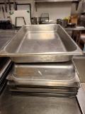 Lot of 10 Full Size Stainless Steel Steam Pans