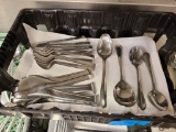 Large Group of NSF Serving Tongs and Serving Spoons, Stainless Steel