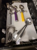 3 Scoops, Shaker Strainer, Spoons