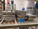 Large Group of Stainless Steel Steam Pans