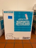 Full Case; 3-Compartment White Clamshell To-Go Containers, 250ct