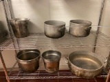 2 Commercial Sauce Pans, 1 Large NSF Pan, Soup Steam Pan Inserts