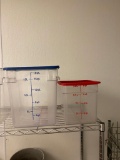 2 Food Containers, 18qt and 8qt