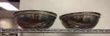 2 Decorative Stainless Steel Serving Bowls