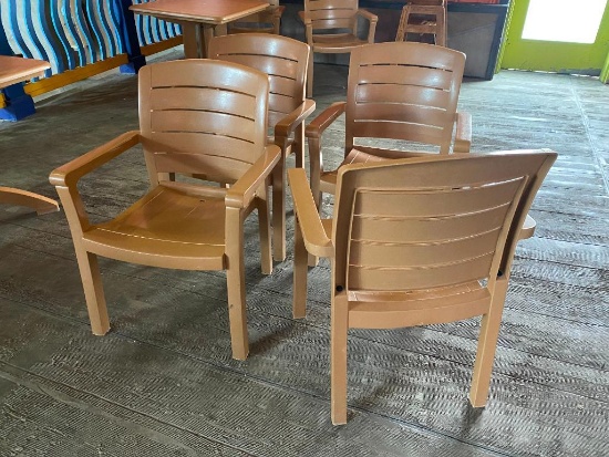 Lot of 25 Plastic Patio Chairs, Sold by the Chair xs High Bid