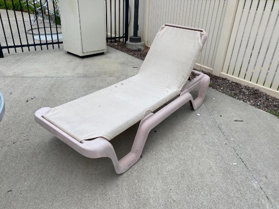 4-Position Poolside Loungers, Fabric May Have Small Tears or Rips