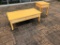 Solid Wood Coffee Table and End Table, University Loft Co. 48in x 24in x 17in H & 21in x 21in x 24in