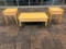 Solid Wood Coffee Table and Two End Tables, University Loft Co. 48in x 24in x 17in H & 21in x 21in x