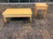 Solid Wood Coffee Table and End Table, University Loft Co. 48in x 24in x 17in H & 21in x 21in x 24in