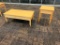 Solid Wood Coffee Table and End Table, University Loft Co. 48in x 24in x 17in H & 21in x 21in x 24in