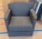 AGI Cushioned Chair, Back Side Has Some Worn Fabric and Small Tears