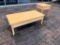 Solid Wood Coffee Table and End Table, University Loft Co. 48in x 24in x 17in H & 21in x 21in x 24in