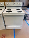 Whirlpool Electric Range / Oven, White, 30in Wide, 24in Deep, 36in to Burners, 47in Tall in Back