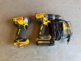 DeWalt 20v Max Impact Driver and Drill Driver Set w/ 2 Tools, Charger, Battery