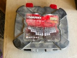 Husky 37-Piece Bit Socket Set, 3/8in Drive, SAE, MM