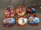 (6) Basketball Michael Jordan Illustrated by Glen Green - Numbered Round Ceramic Plates w/ COA