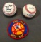 Lot of 3; (2) Signed Baseballs & Yankees 50th Anniversary Patch Lou Brock, Gayle Sayers, Hall of