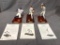 (3) The Danbury Mint Baseball Player Statues - Jackie Robinson, Roger Clemens & Derek Jeter - Bat