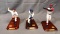 (3) The Danbury Mint Baseball Player Statues - Bob Feller, George Brett & Ken Griffey Jr. - Bats