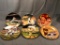 (6) Collectible Illustrated Round Plates - Numbered Limited Edition w/ COA