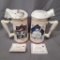 (2) Longton Crown Numbered Beer Steins - Mickey Mantle & Lou Gehrig w/ COA