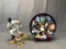 Lot of 3; Derek Jeter Numbered Plate & (2) Figurines