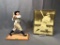 Lot of 2; Babe Ruth Statue & Framed Photograph