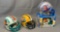 (4) Miniature Football Helmets