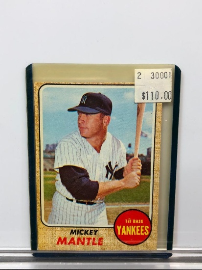 1968 Topps #280 - Yankees' Mickey Mantle 1B