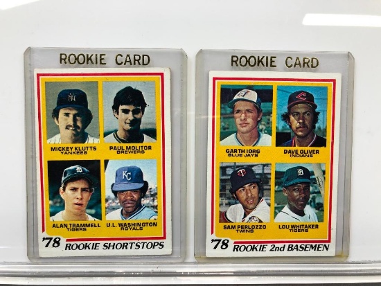 Lot of 2; 1978 Topps Rookie Cards - (4) 2nd Basemen & (4) Shortstops