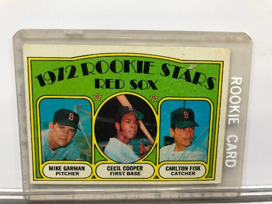 1972 Topps #79 Rookie Stars Red Sox - Mike Garman Pitcher, Cecil Cooper 1B, Carlton Fisk Catcher