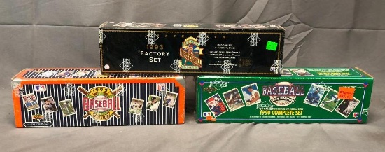 (3) Upper Deck Wax Packs - 1990, 1992, 1993 The Collector's Choice Complete Sets & Factory Set -