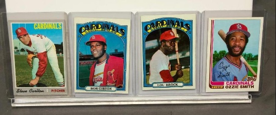 Lot of 4; Cardinals Greats Cards - 1972 Topps #130, 1970 Topps #220, 1982 Topps #109T & 1972 Topps