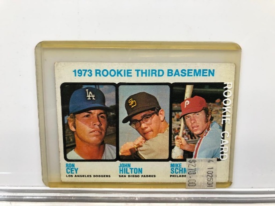 1973 Topps #615 Mike Schmidt Rookie Card, Rookie 3rd Basemen - Ronald Cey, John Hilton, Mike Schmidt