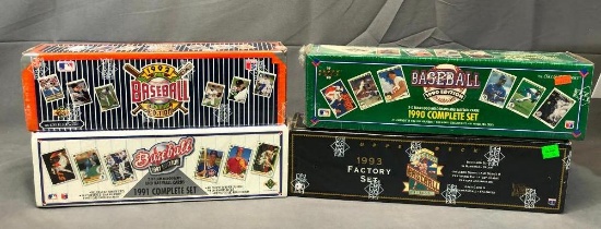 (4) Upper Deck Wax Packs - 1990, 1991, 1992 & 1993 The Collector's Choice 3D Team Logo Holograms &