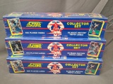 (3) 1989 SCORE Major League Baseball Collector Sets Product #9916 - Factory Sealed