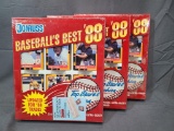 (3) 1988 Donruss Baseball's Best Puzzle and Cards Complete Sets - Factory Sealed