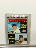 1970 Topps #189 Rookie Card - Yankees' Rookie Stars - Thurman Lee Munson - Catcher & David Bruce