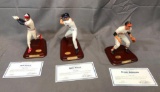 (3) The Danbury Mint Baseball Player Statues - Brooks Robinson, Rod Carew & Mike Piazza (Bats