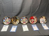 (5) The Hamilton Collection MLB Numbered & Signed Collectible Plates w/ COA