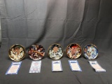 (5) The Hamilton Collection MLB Numbered & Signed Collectible Plates w/ COA