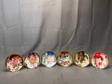 (6) The Hamilton Collection MLB Numbered & Signed Collectible Plates