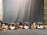 (6) Bradex Superstars of Baseball Numbered Collectible Plates